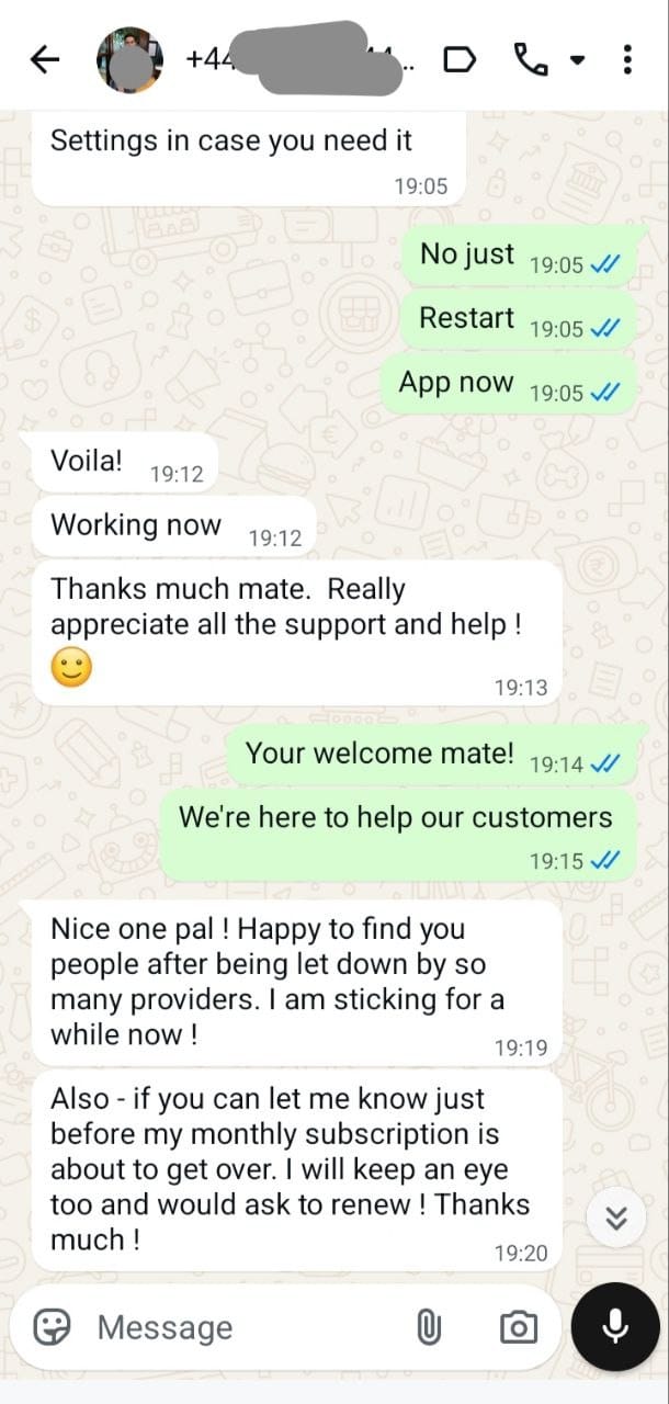 Customer review
